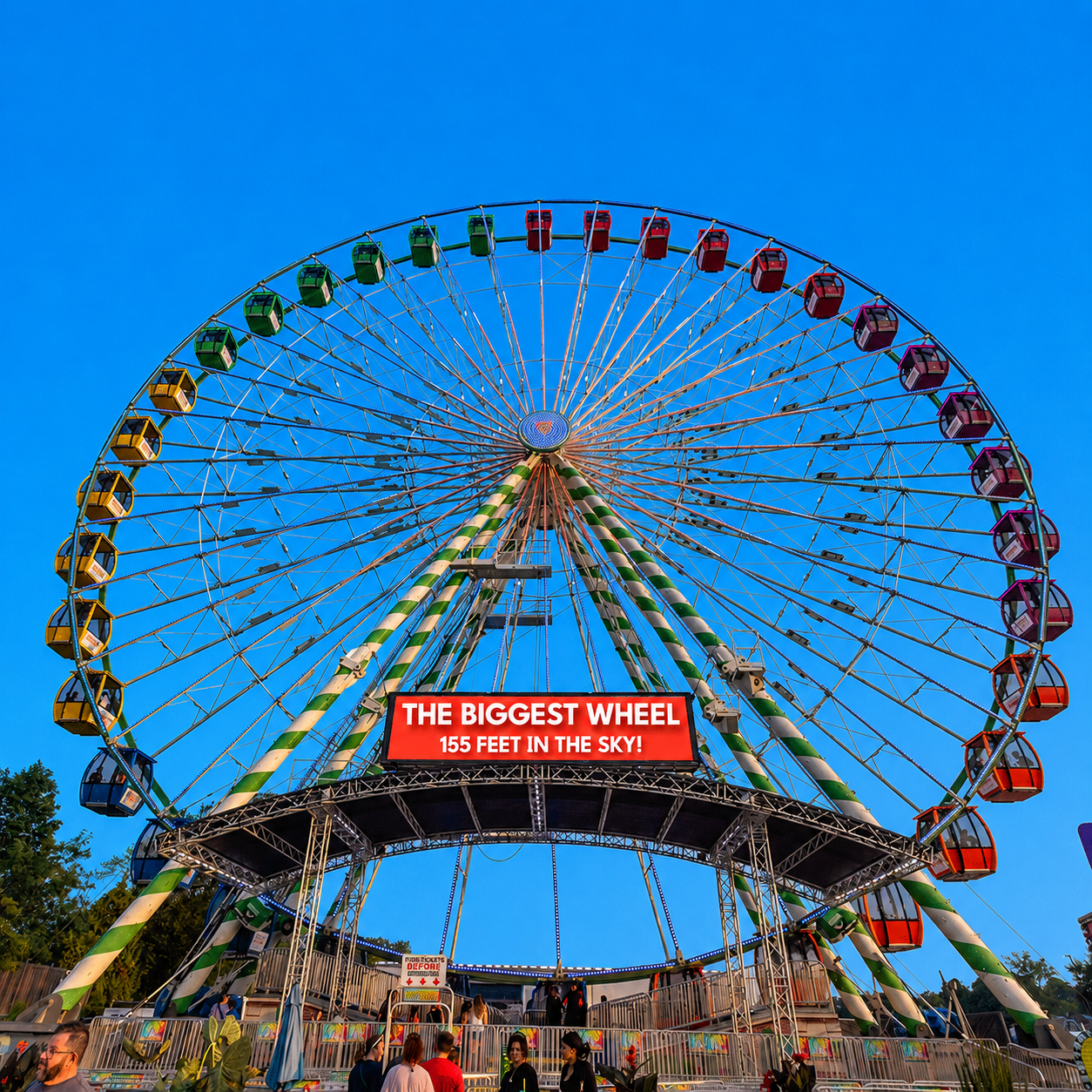THE BIGGEST WHEEL BLUE SKY